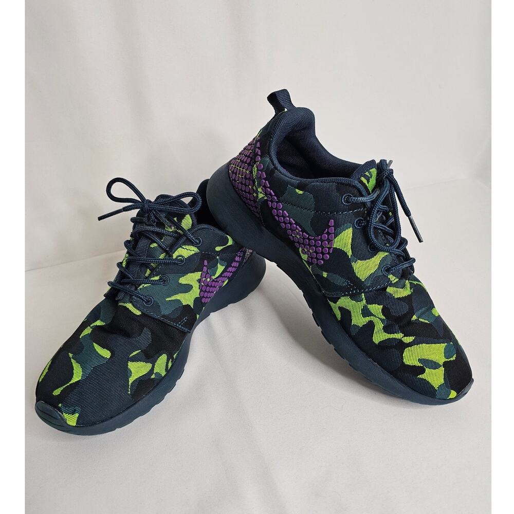 Nike 7‎ Roshe One Premium Plus Green Camo/Purple Running Shoes